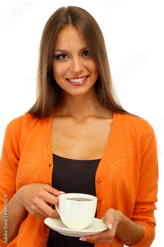 beautiful young woman with ...
