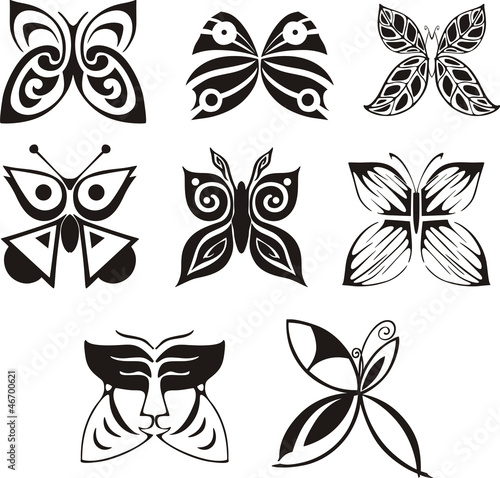 Fototapeta Naklejka Na Ścianę i Meble -  Stylized butterflies