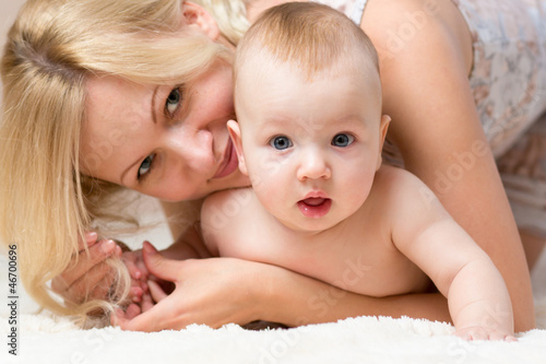 loving mother with her baby...