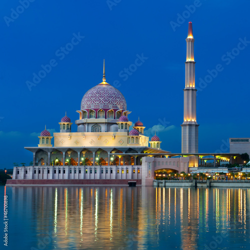 Night view of a Mosque.