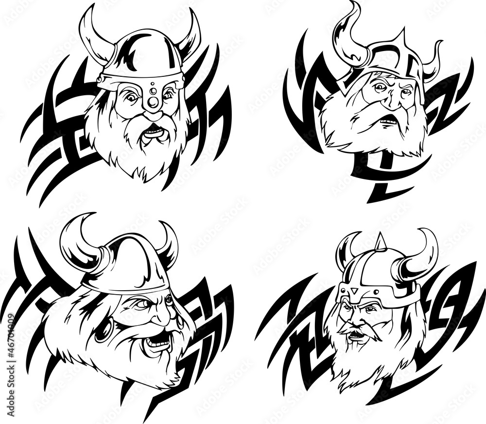 Viking heads Viking heads
