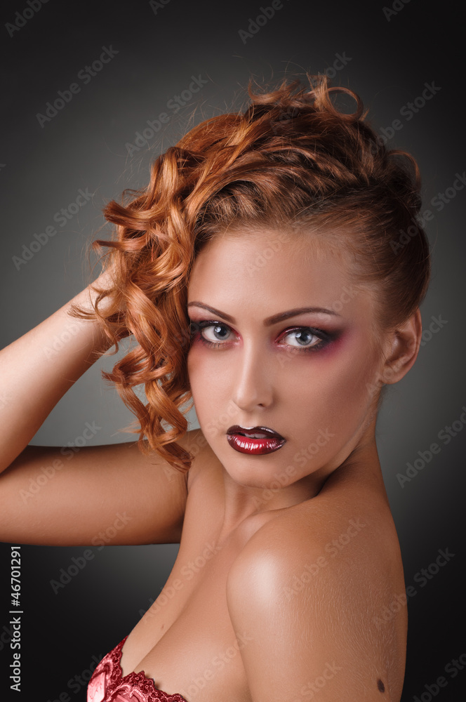 Fototapeta premium curly redheaded