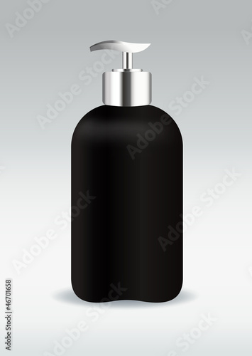 Black cosmetic bottle container