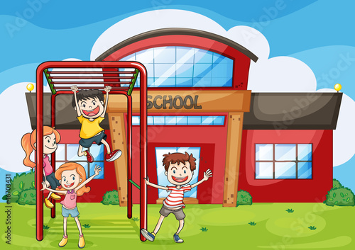 kids and monkey bar
