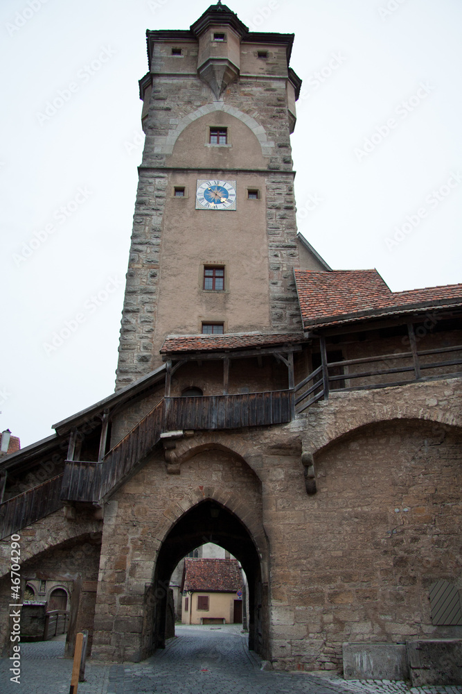 torre lungo le mura a Rothenburg ob der Tauber