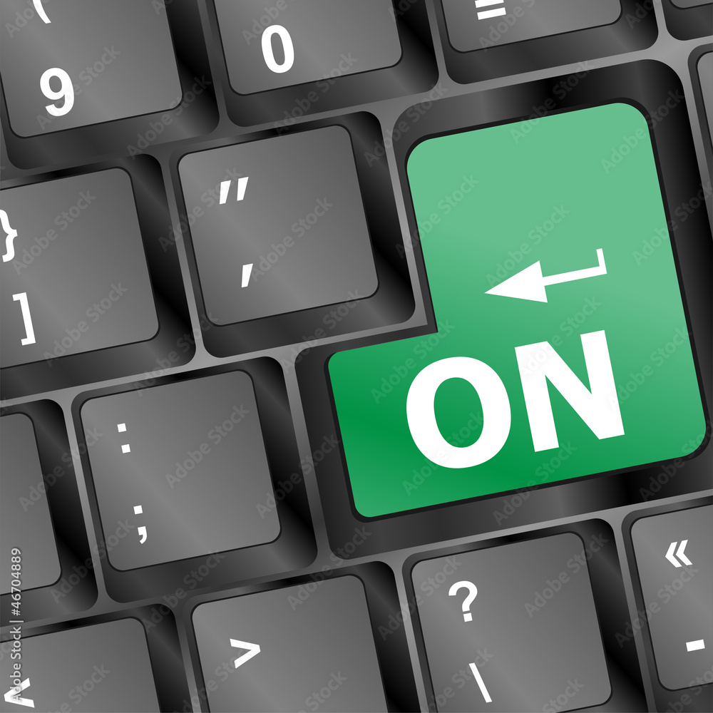 On text on a button keyboard, business concept On text on a button keyboard, business concept