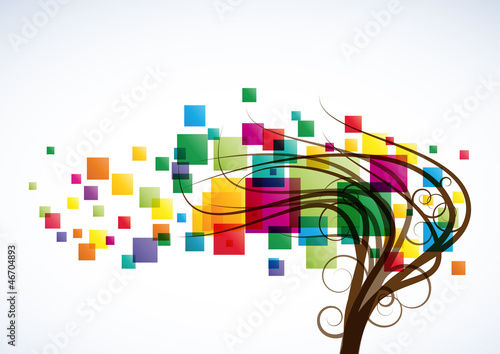 Digital tree background