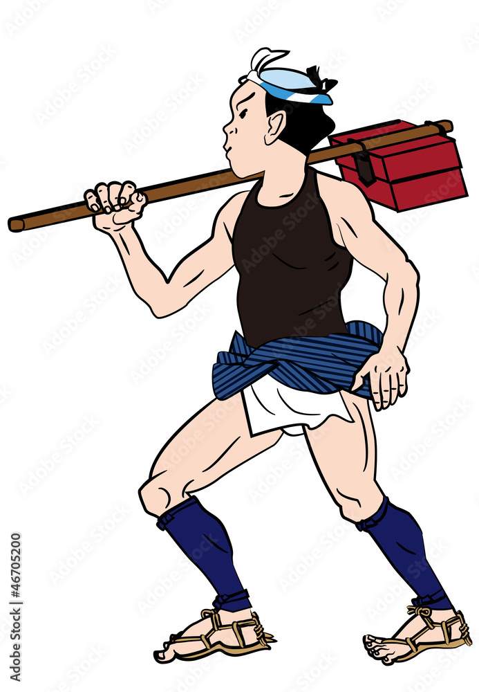 江戸時代の飛脚 Stock イラスト Adobe Stock