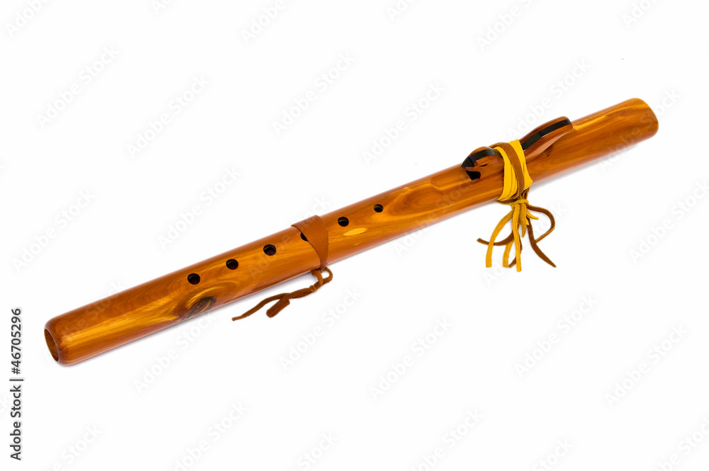 Fototapeta premium Wooden flute.