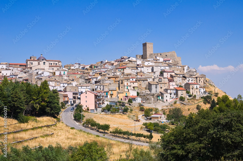 Panoramic view of Deliceto. Puglia. Italy.