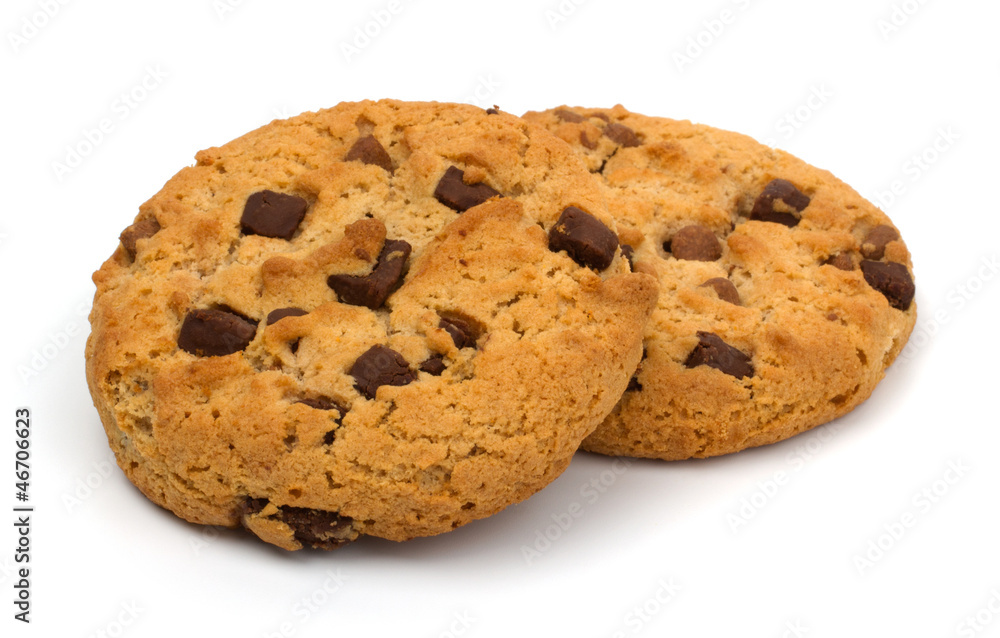 Chocolate Chip Cookie isolated on white Chocolate Chip Cookie isolated on white