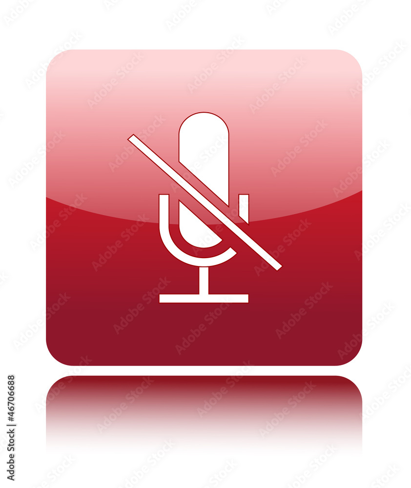 Do not use microphone or mute icon on red Do not use microphone or mute icon on red