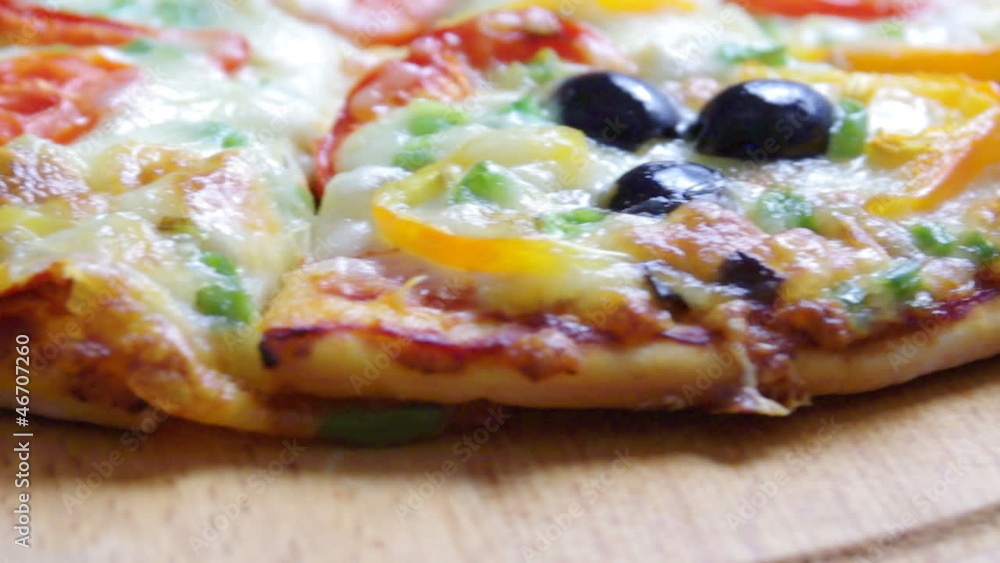 home pizza with tomato and eggplant Closeup home pizza with tomato and eggplant Closeup