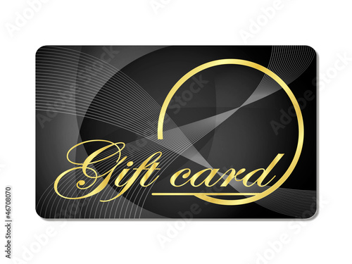 Gift card with black abstract background