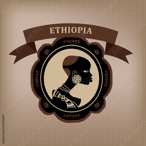Coffee label. Ethiopia.