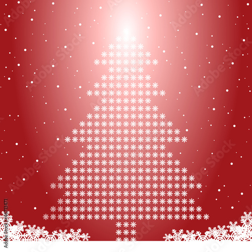 Christmas tree with snowflakes