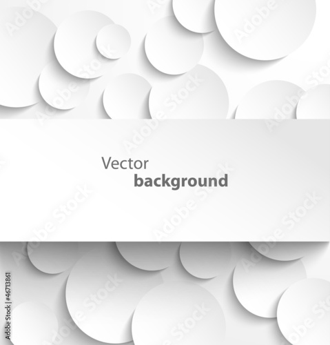 Paper banner on circle background