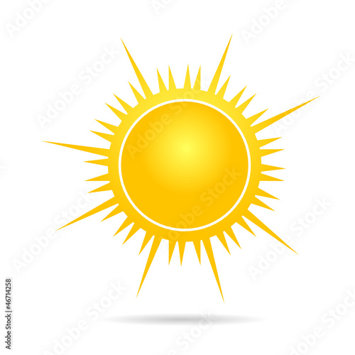 sun vector illustration in yellow part one