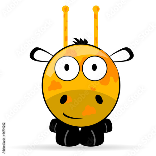 sweet and funny giraffe vector illustrtion