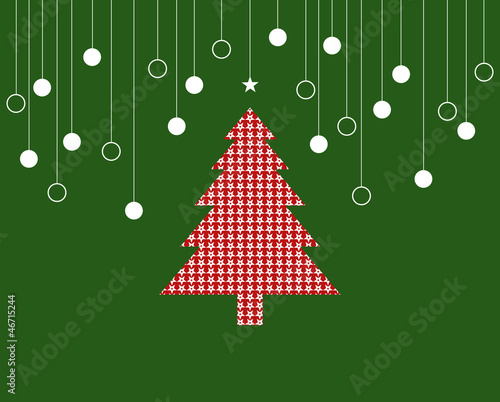 Christmas card with tree