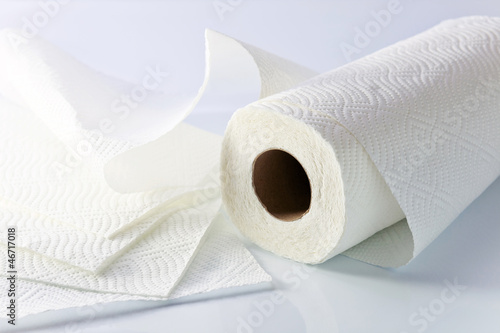 Fototapeta Naklejka Na Ścianę i Meble -  White paper towel