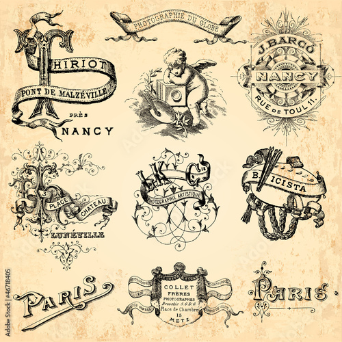 éléments décoratifs vintage