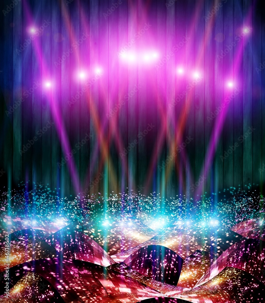 Abstract Background with flashing lights. - obrazy, fototapety, plakaty 
