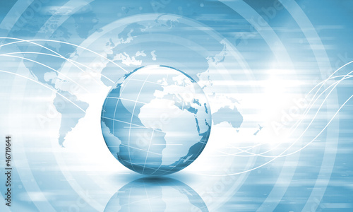 Image of light blue planet Earth
