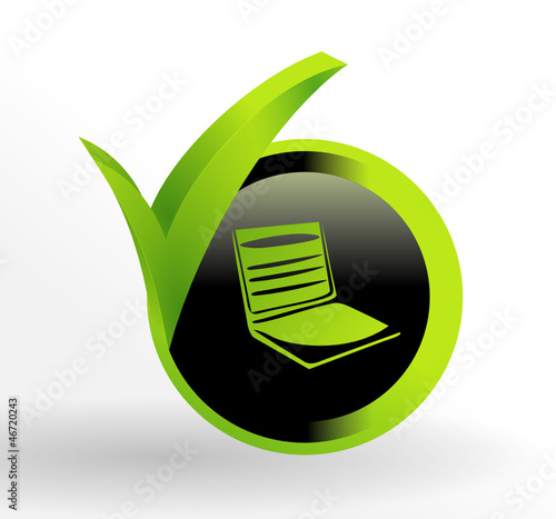 icône page d'acceuil sur bouton vert et noir