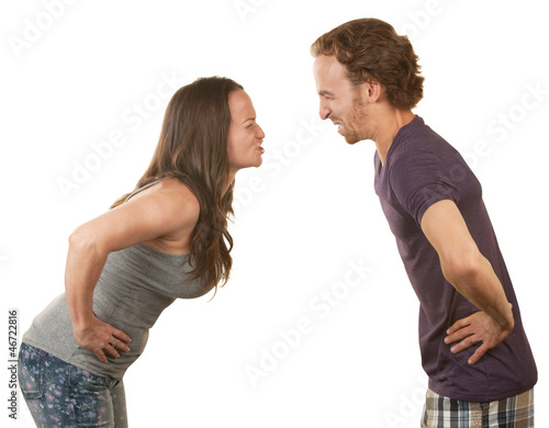 Frustrated Couple Arguing