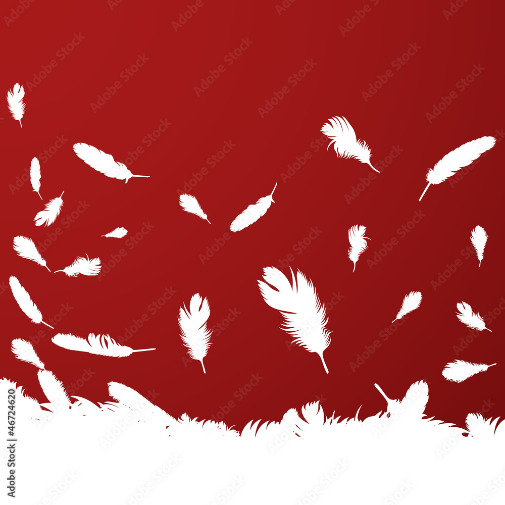 Christmas Angel feathers like a snowflakes vector Christmas Angel feathers like a snowflakes vector