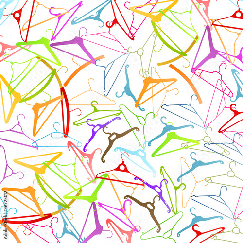Set of coat hangers set background