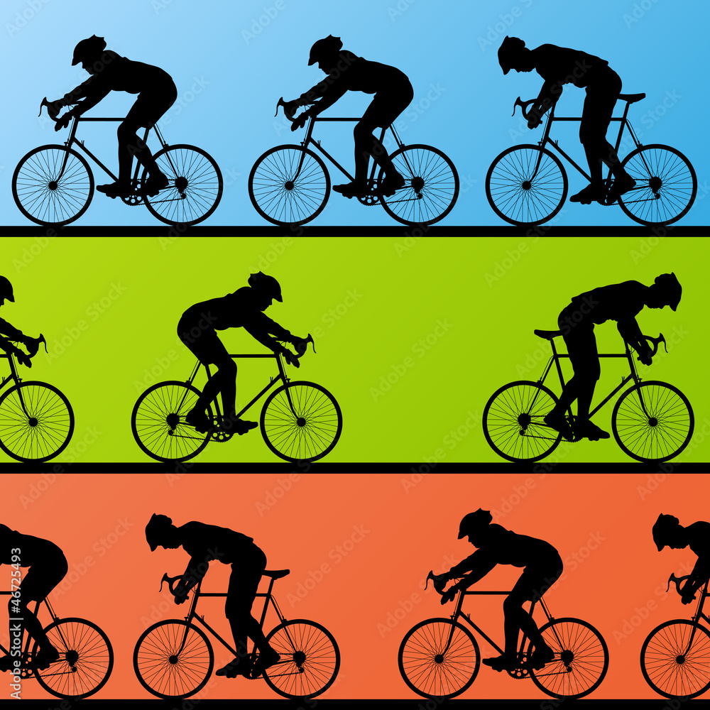 Fototapeta premium Cyclist leader winner background