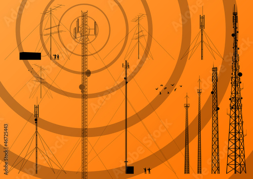 Telecommunications tower, radio, television and mobile phone bas
