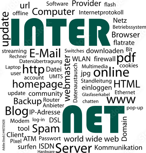 tag cloud Internet grün