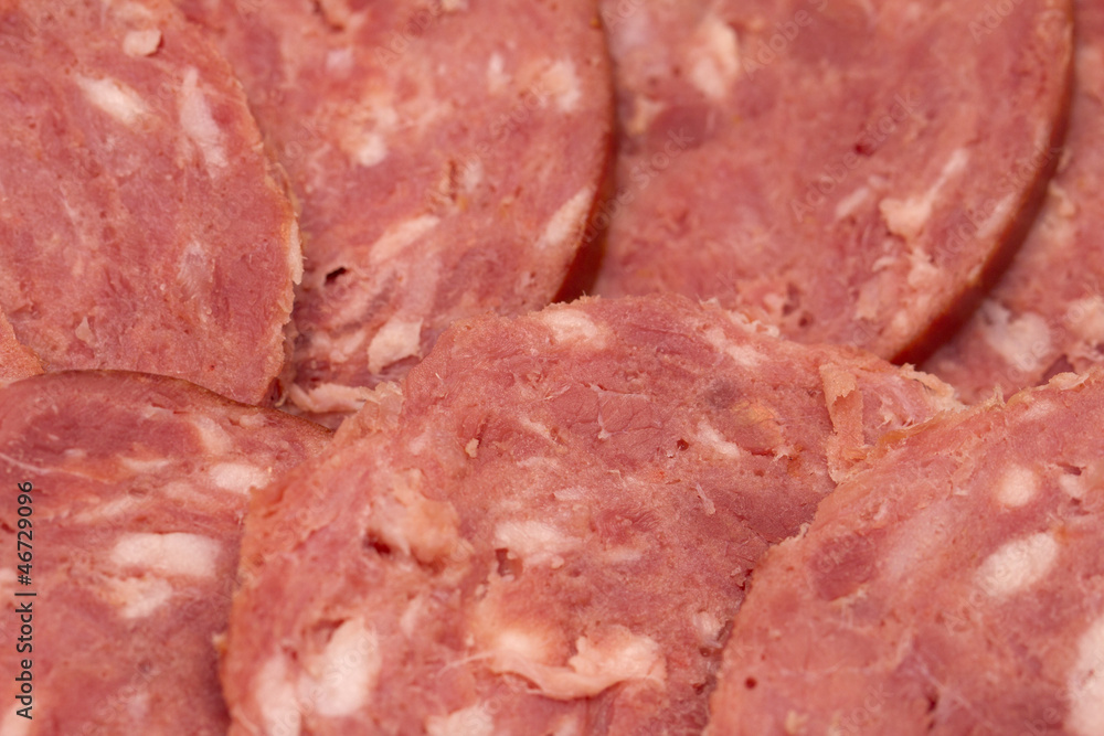 background sausage. macro