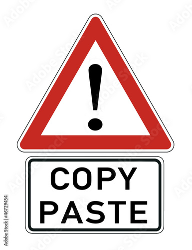 copy paste  Schild #121112-011