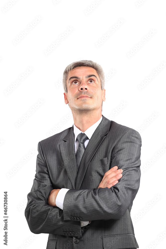 Smiling handsome businessman. Isolated over white background Smiling handsome businessman. Isolated over white background