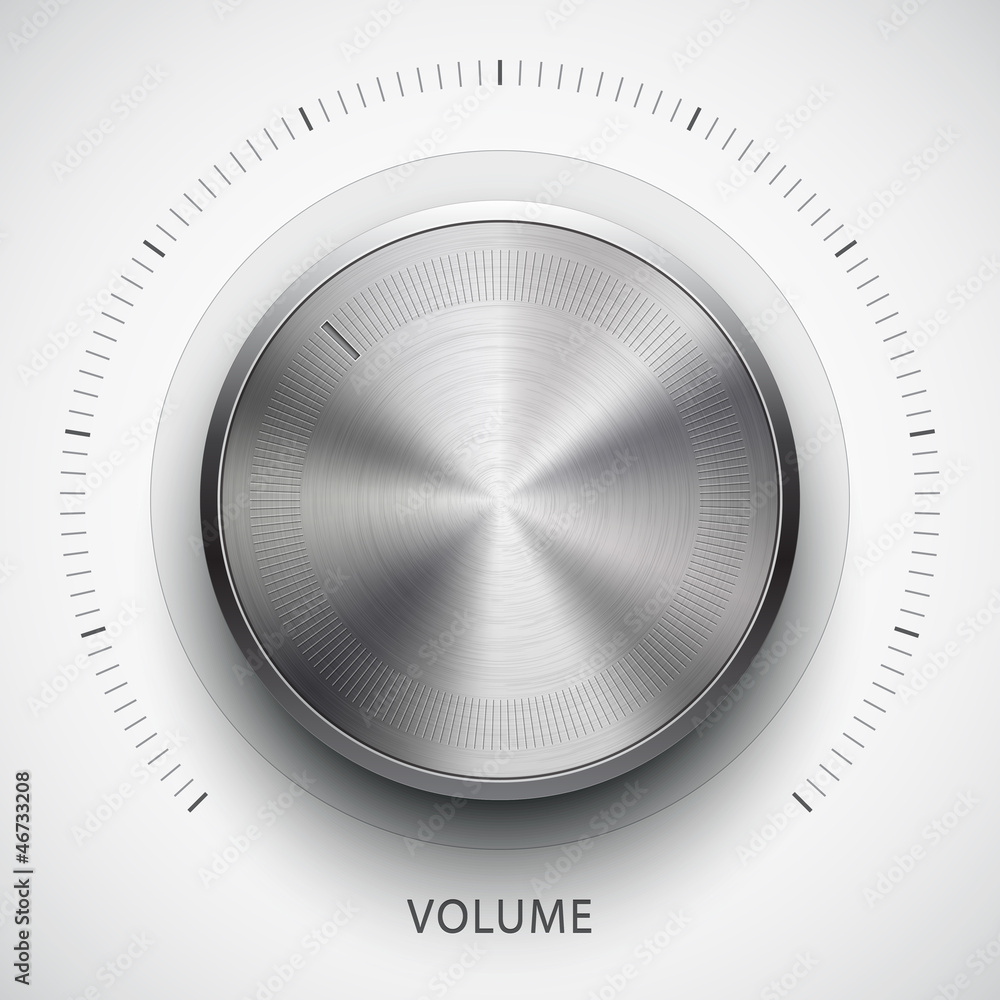 Technology volume button with metal texture