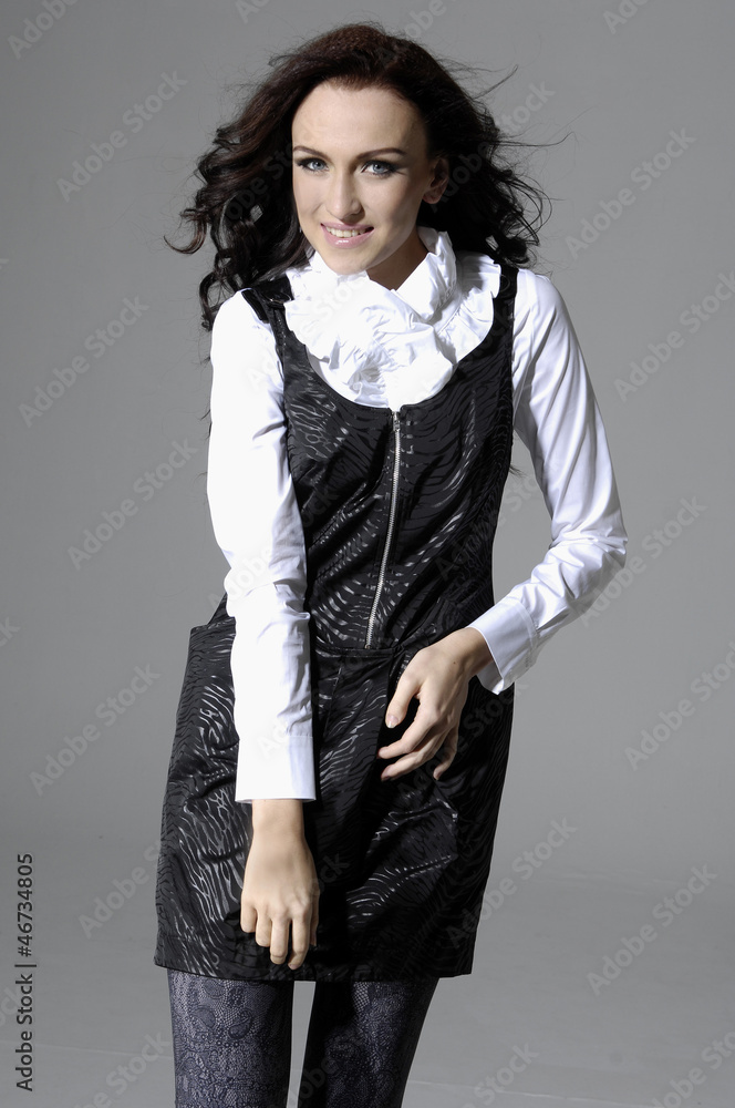 Fashion model posing at studio Fashion model posing at studio