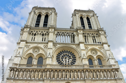Facade of Notre Dame de Paris. France