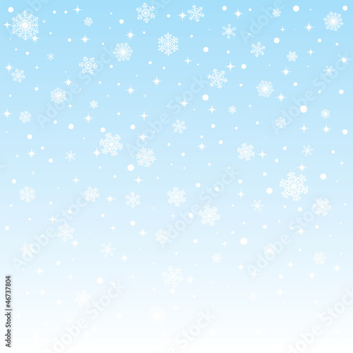 christmas frozen background with snowflakes