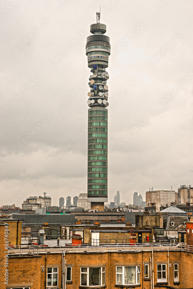 BT London Telecom Tower in London on