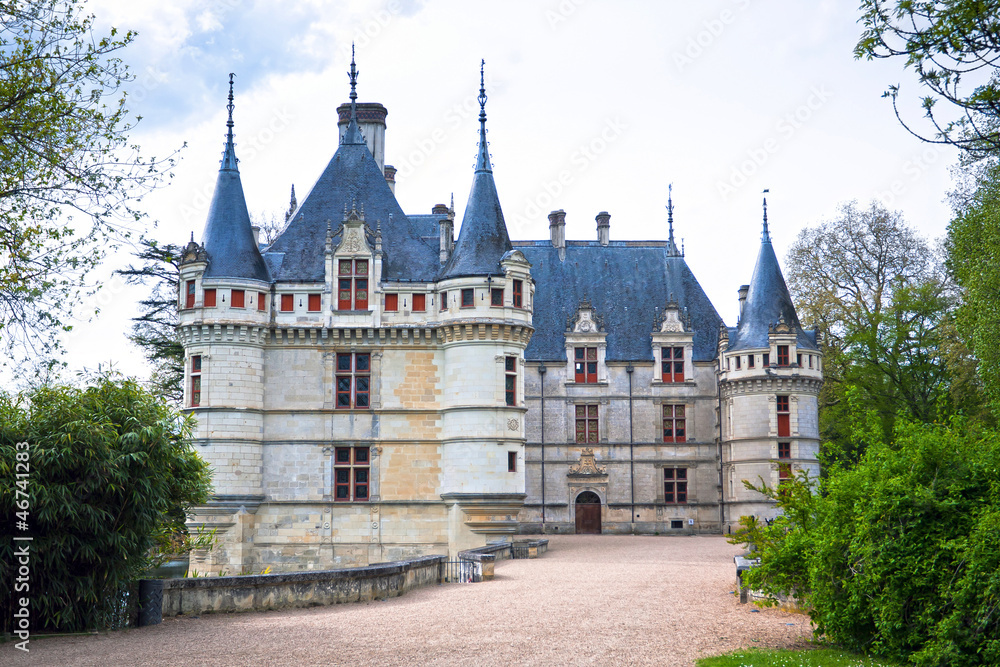 Azay-le-Rideau castle, Loire Valley, France.