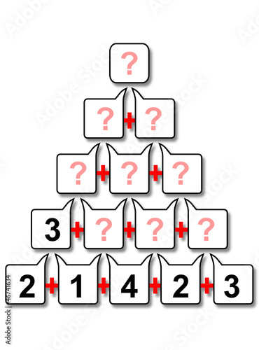 Mathematical census pyramid for children as an illustration