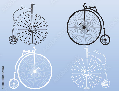 Vintage penny-farthing shapes photo