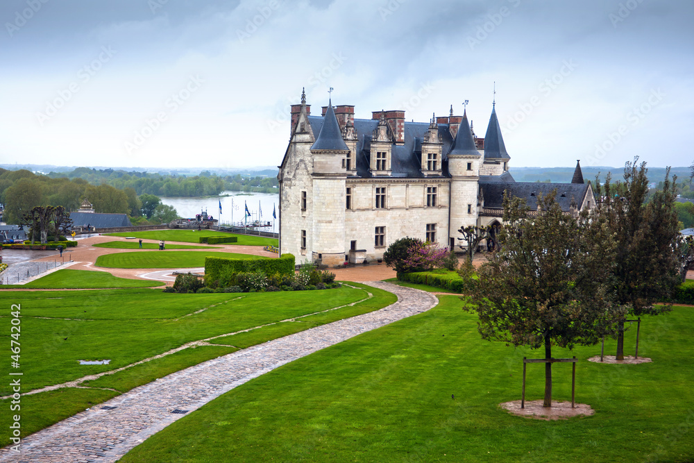 Path to the Chateau d'Amboise in the Loire Valley, France