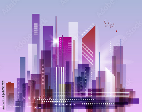 Modern cityscape concept background