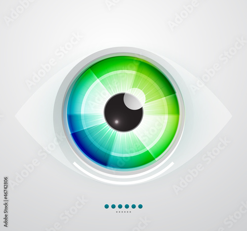 Abstract techno eye. Vector illustration