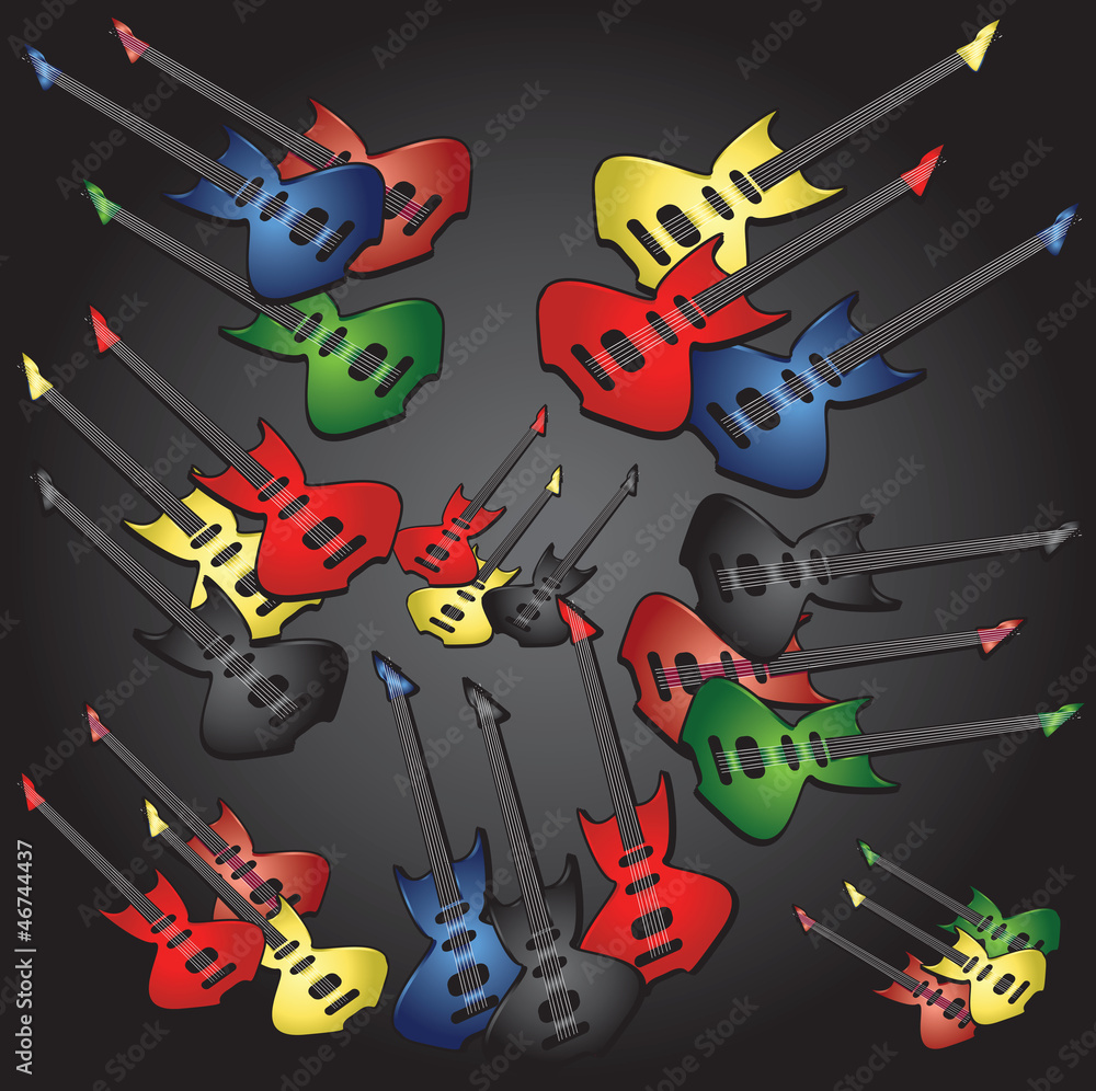Guitar on black background Guitar on black background